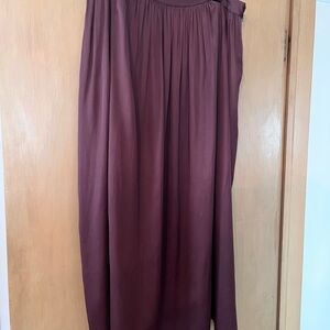 Nordstrom Brown Maxi Skirt with Gathered Waist